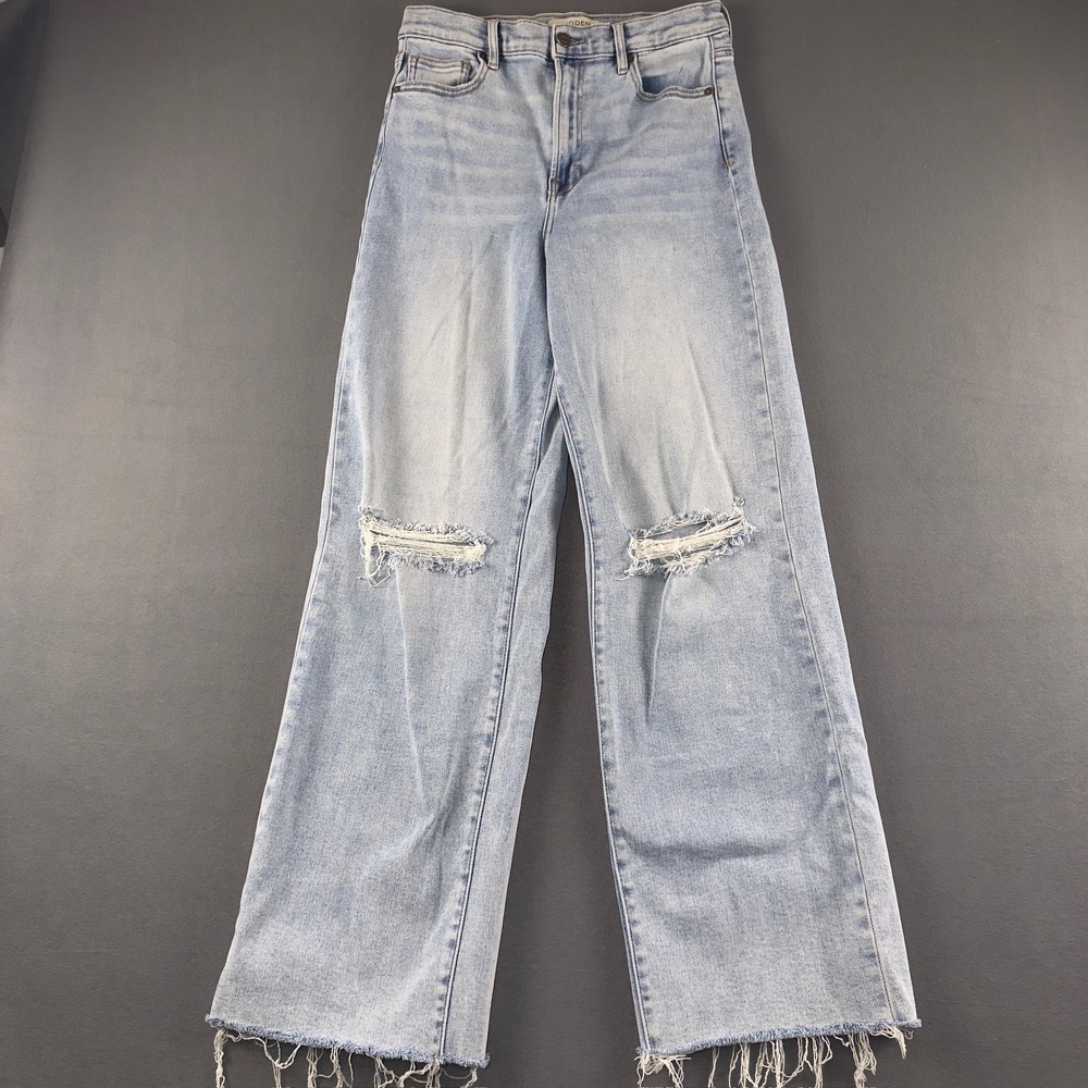 Hidden Jeans Los Angeles Wide Leg Distressed Light Wash Denim HD9141D-LTR 28